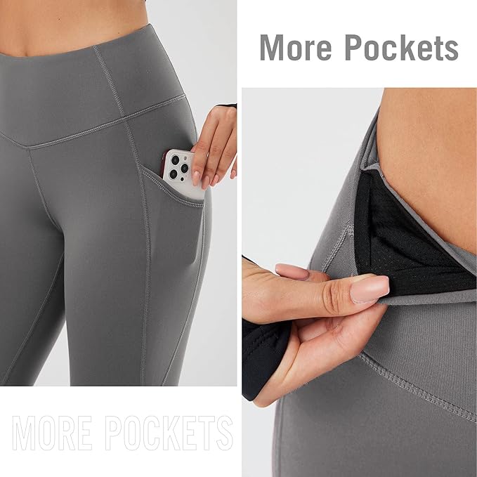 baleaf Winter Clothing Women Leggings Fleece Lined Tights Thermal Warm Thick Cold Weather Gear 1 Pockets