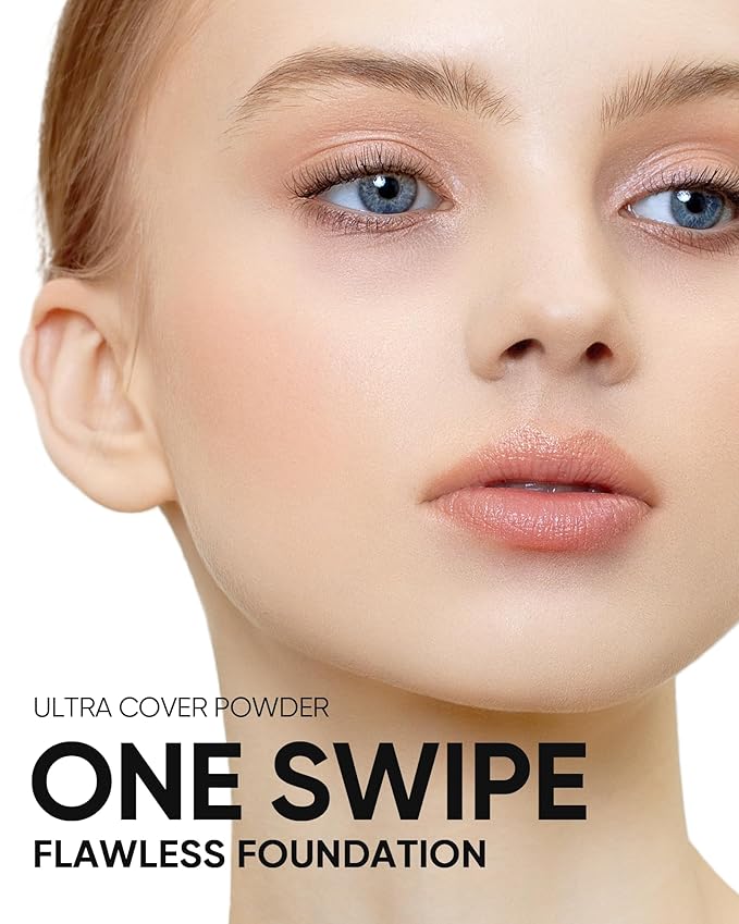 Ultra Cover Powder Foundation Full Coverage Pressed Powder (02 Ivory)