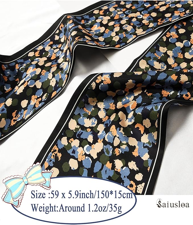 Purse Scarf For Handbags Head Scarves For Women's Hair Bags Scarfs Long Skinny Scarves Fashion Silky
