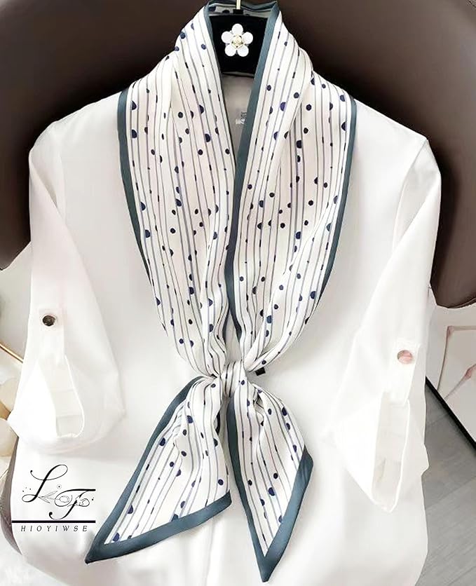 Head Scarf Hair Neck Scarves For Women Purse Bag Scarfs For Handbags Silky Long Thin Satin Headscarf Fashion