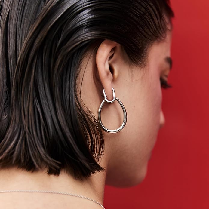 Ana Luisa Hoop Earrings for Women - 14K Gold Plated & Silver Rhodium Plated Assorted Earring Styles - Dainty, Small Gold Hoop Earrings - Hypoallergenic Tarnish-Free Jewelry - Gifts for Women