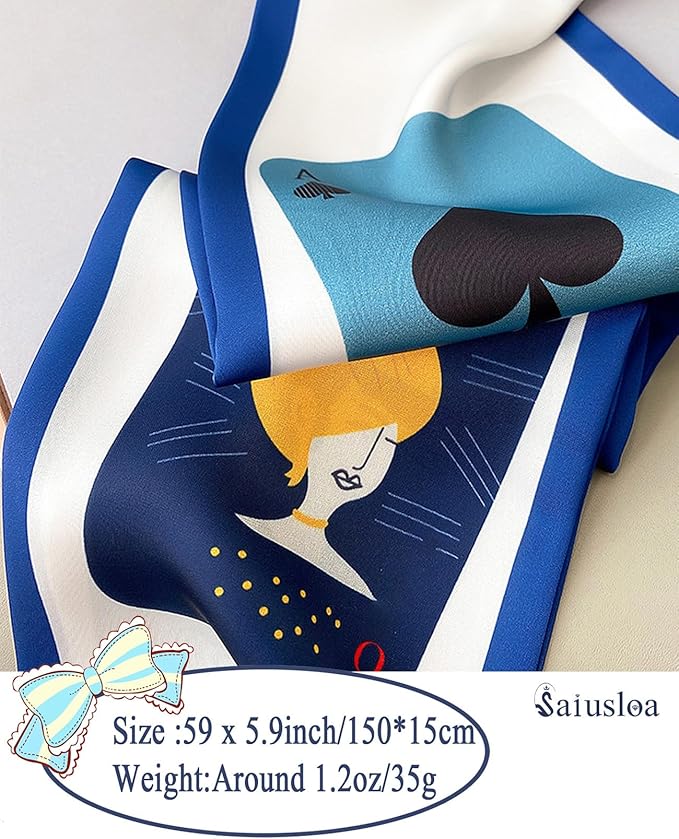 Purse Scarf For Handbags Head Scarves For Women's Hair Bags Scarfs Long Skinny Scarves Fashion Silky