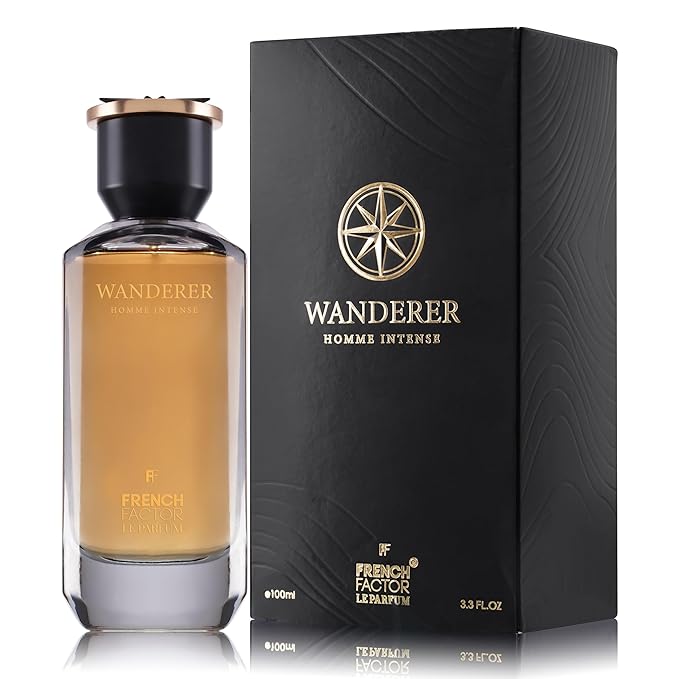 French Factor Wanderer Homme Intense Men’s Perfume | Premium Long-Lasting Eau De Parfum | Elegant All-Day Fragrance | 100ml (3.3 fl oz)