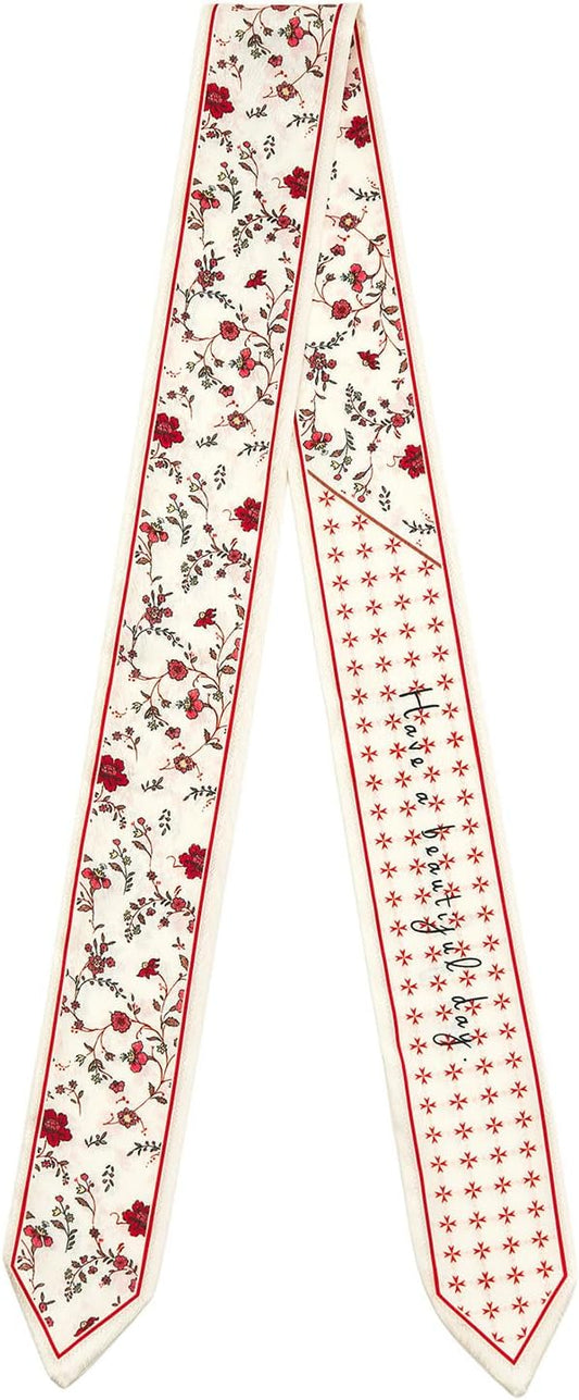 1 Pack Purse Scarf Handbags Skinny Twill Hair Scarves Narrow Neck Scarf Band Women Fashion Accessories Bag Charms