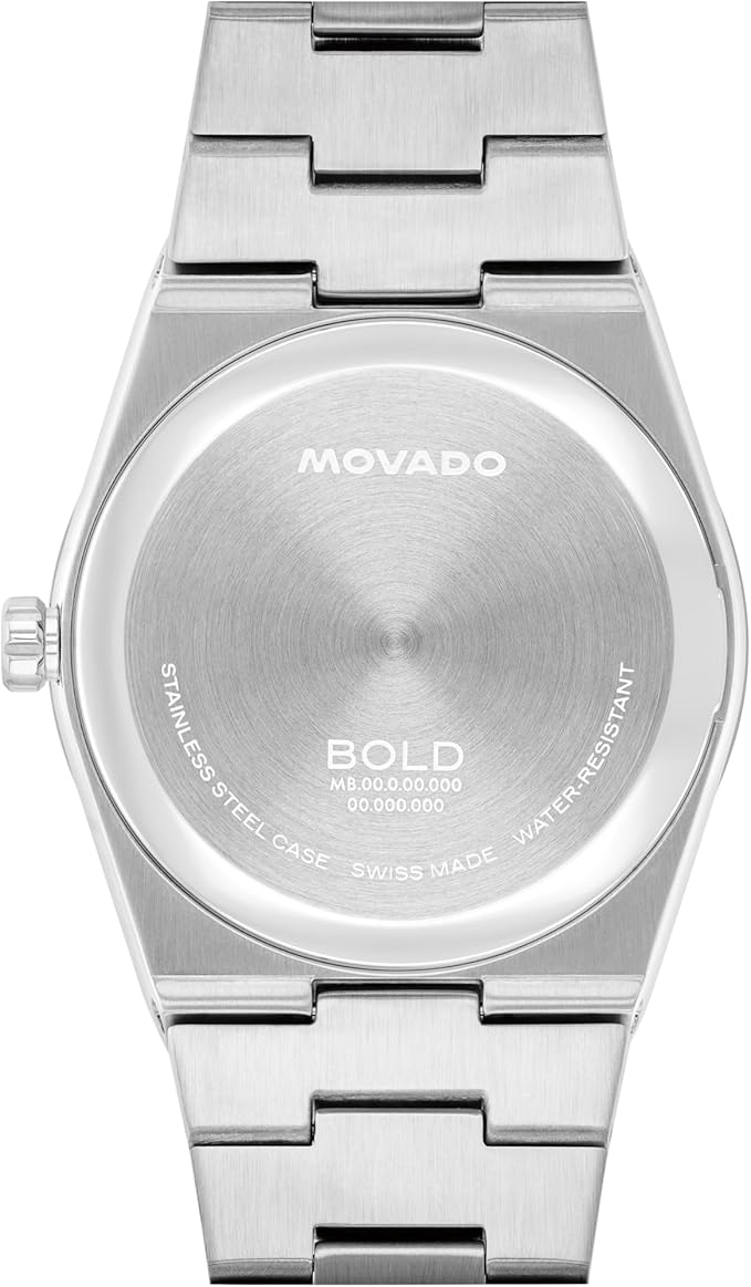 Movado Bold Quest Men's Sport Watch - Swiss Quartz Movement, Stainless Steel Link Bracelet - 5 ATM Water Resistance - Luxury Fashion Timepiece for Him - 40mm