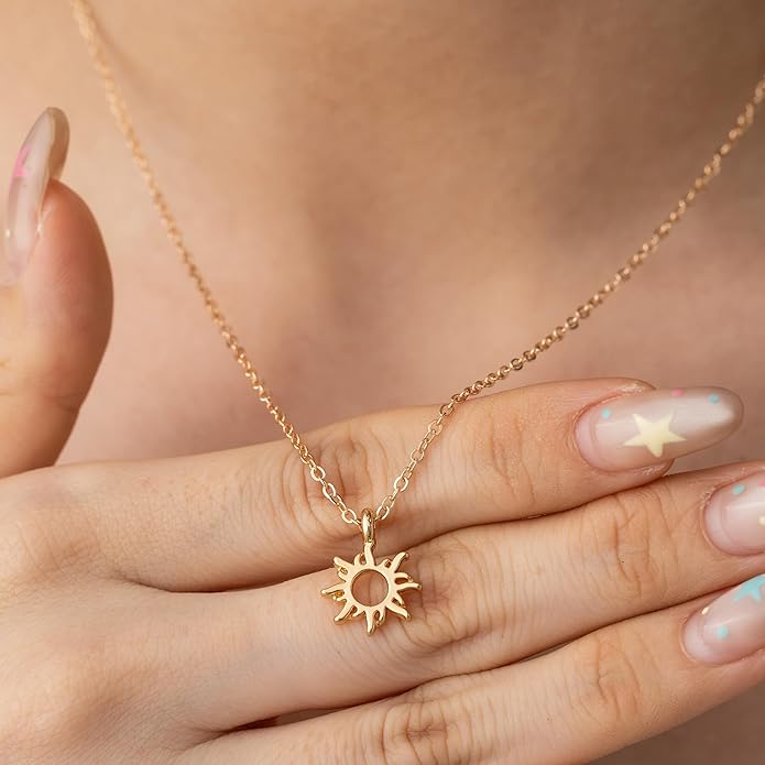 Baydurcan Dainty Gold Necklace for women - 14K Gold Plated Pendant Necklaces Gifts for Friends Sister Mother, Birthday, Christmas, Graduation, Inspirational Gifts