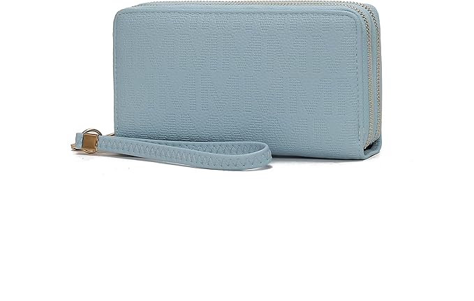 MKF Collection Wristlet Wallet for Women, Small Vegan Leather Credit Card Holder with Zipper Coin Pocket Wallet Purse Handbag By Mia K