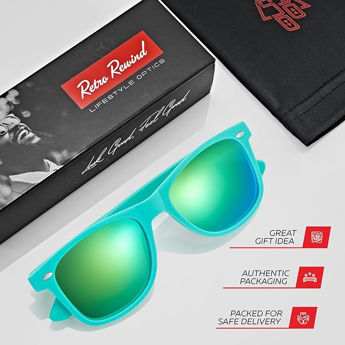 Retro Rewind Polarized Sunglasses for Men and Women - UV Protection Classic Sun Glasses