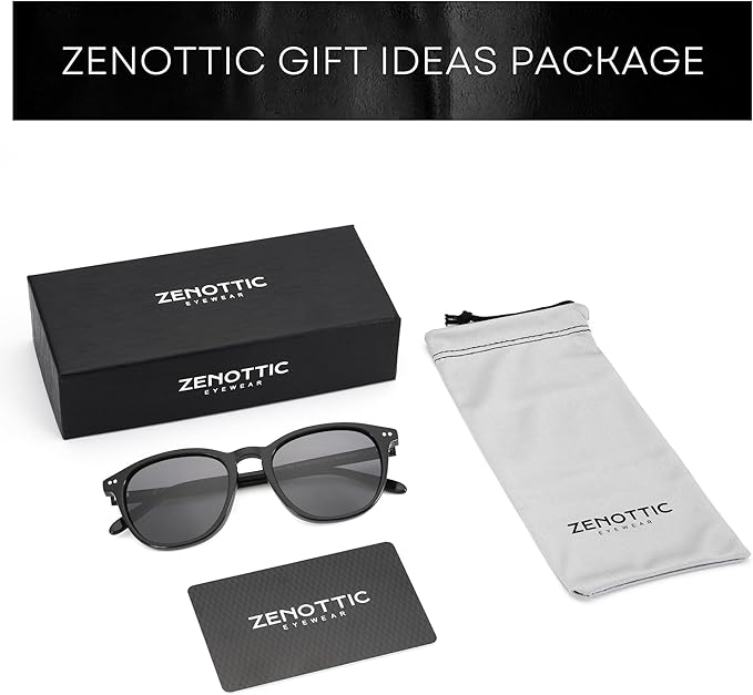 ZENOTTIC Round Polarized Sunglasses Women: UV400 Protection Classic Retro Circle Shades for Driving Fishing Golf Fashion