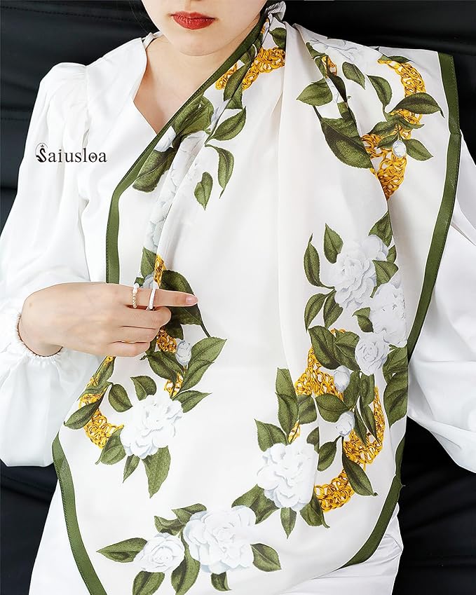Neck Scarf For Womens Silky Head Scarves Hair Bandanas Square Scarf Fashion Accessories lightweight