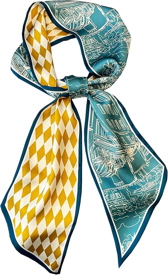 Purse Scarf For Handbags Head Scarves For Women's Hair Bags Scarfs Long Skinny Scarves Fashion Silky