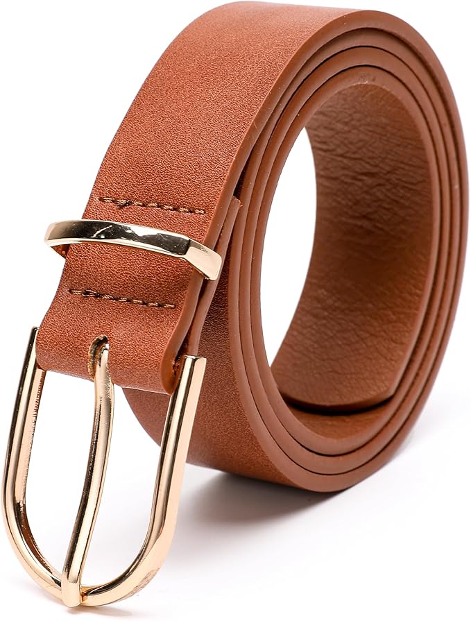 Earnda Women's Faux Leather Chic Belt for Ladies Jeans
