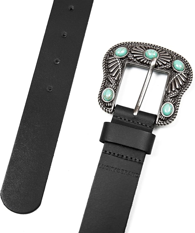 Lucky Brand Women's Western-Inspired Leather Belt | Classic | American Heritage | Casual | Vintage | Cowboy