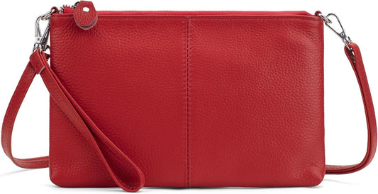 befen Genuine Leather Wristlet Clutch Wallet Purses Small Crossbody Bags for Women with RFID Blocking Card Slots