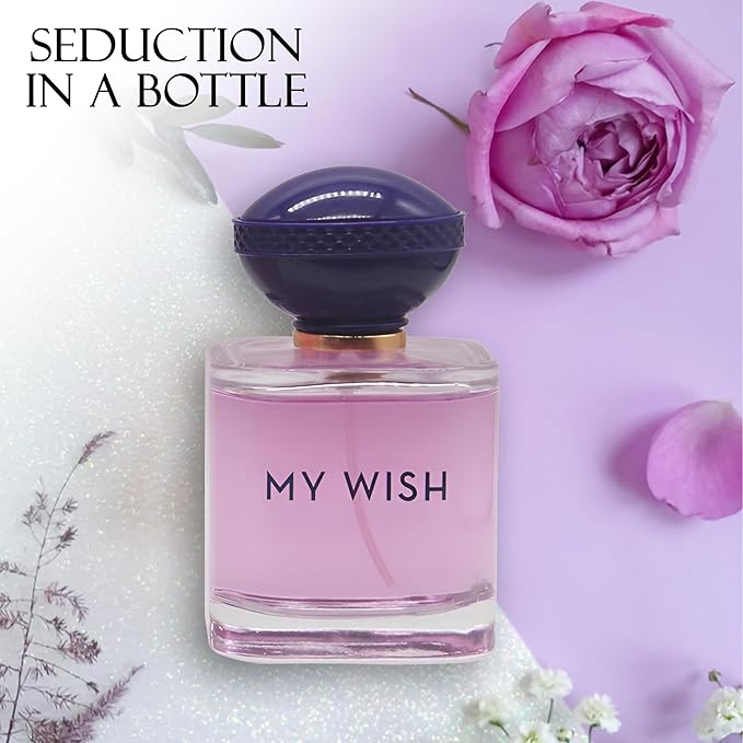 My Wish Women Perfume Long Lating Eau De Parfum–Fresh And Trendy Natural Spray Fragrance For Effortless Chic 3.4 Fl Oz For Daily Used