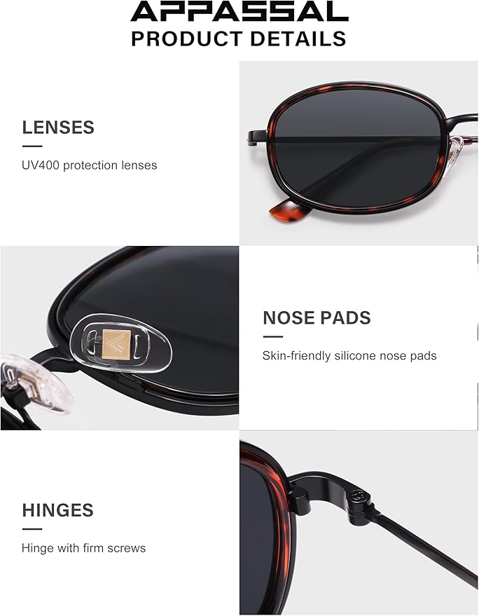 Retro Oval Sunglasses for Women Men Trendy Large Round Y2k Sunnies AP3681