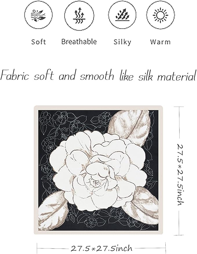 Satin Bandanas Head Scarf For Women Hair Scarves Accessories Lightweight Fashion Wrap Neck Silk Sleeping Headscarf