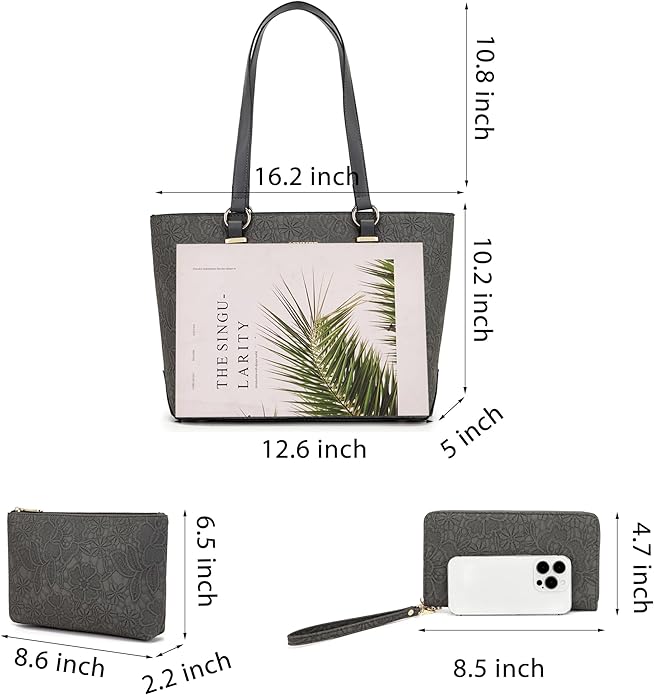 Purses And Wallets Set For Women Work Tote Satchel Handbags Shoulder Bag Top Handle Totes Purse With Matching Wallet