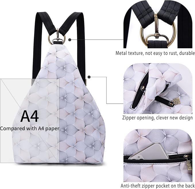 Black Butterfly Premium Backpack for Women, Bohemia Style Fashion Casual Daypack Backpack, Small Backpack Purse (39-white)
