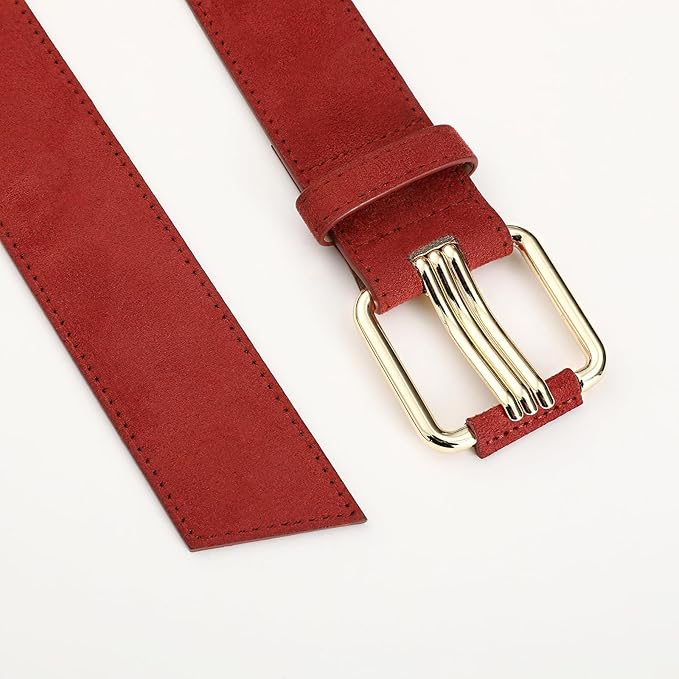 Wide Belts for Women Leather Wide Belts Fashion Thick Black Belt With Gold Buckle Belt for Dresses
