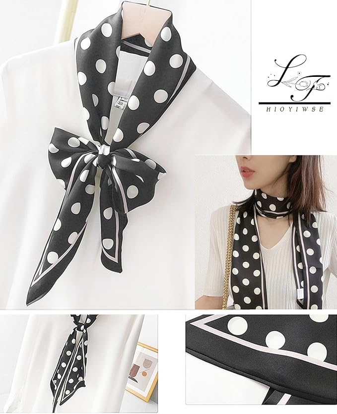 Head Scarf Hair Neck Scarves For Women Purse Bag Scarfs For Handbags Silky Long Thin Satin Headscarf Fashion