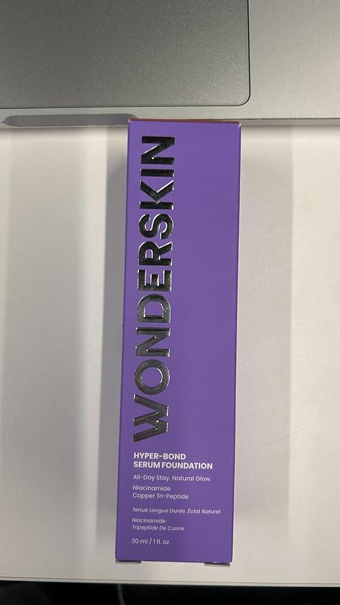 Wonderskin Hyper Bond All-Day Stay Serum Foundation – Waterproof, Transfer-Proof, 24HR Longwear Face Makeup with Niacinamide & Hyaluronic Acid – Lightweight, Natural Finish (Spirit)