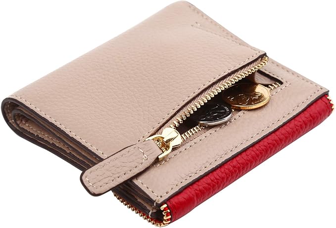 Lavemi Ultra Thin Small Compact Leather Womens Girls Wallets RFID Blocking Credit Card Holder for Women