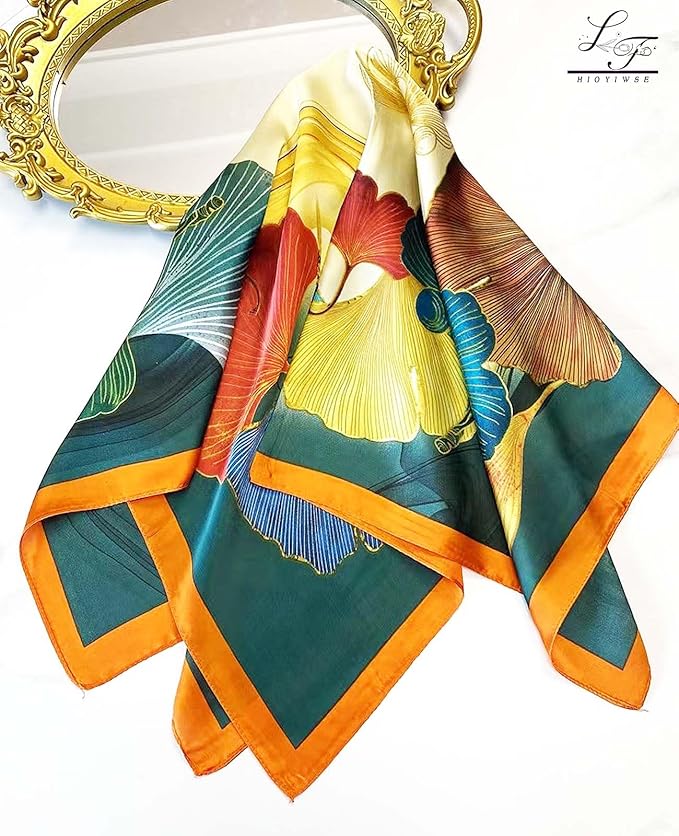 Satin Bandanas Head Scarf For Women Hair Scarves Accessories Lightweight Fashion Wrap Neck Silk Sleeping Headscarf