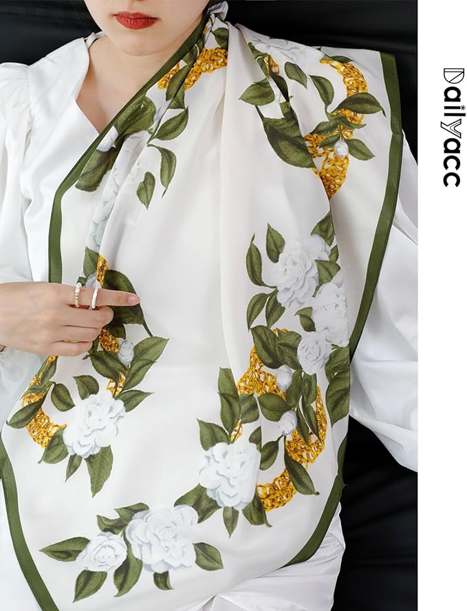 Dailyacc Hair Bandanas Scarf For Women Lightweight Fashion Neck Silk Satin Head Scarves For Sleeping Handbags Scarf