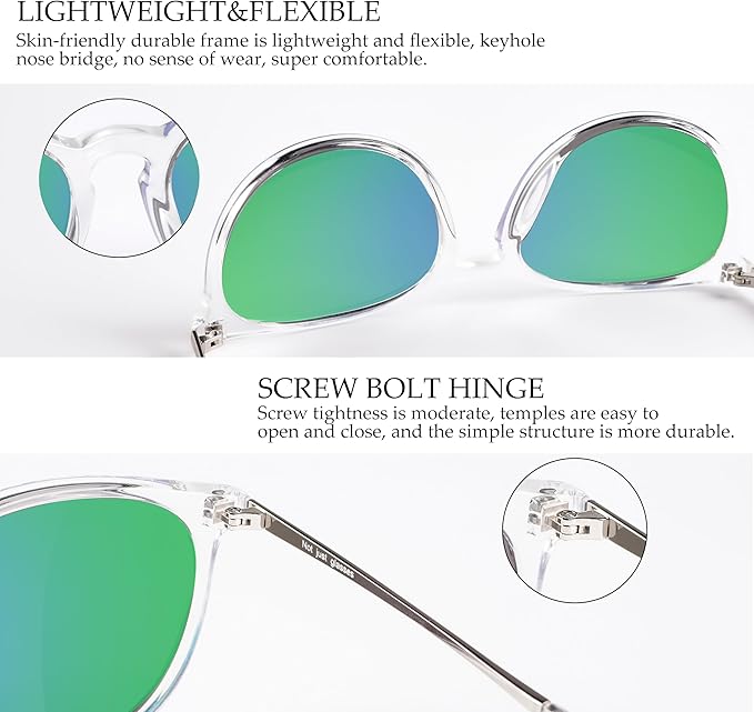 Vintage Round Polarized Sunglasses for Women Men Classic Retro Trendy Designer Style Sun Glasses UV400 Protection