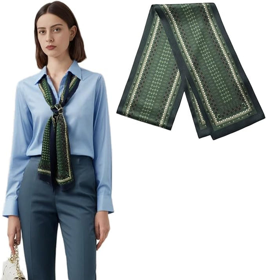 100% Mulberry Silk Ribbon Scarf for Hair Beach Head Wraps for Women Handbag accessories Necktie