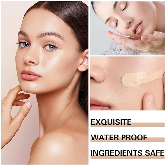 Magic Minerals Airbrush Foundation Makeup - Silky Lightweight Spray Foundation Makeup Air Brush Flawless Setting Spray for Mature Skin (04 Porcelain Color)
