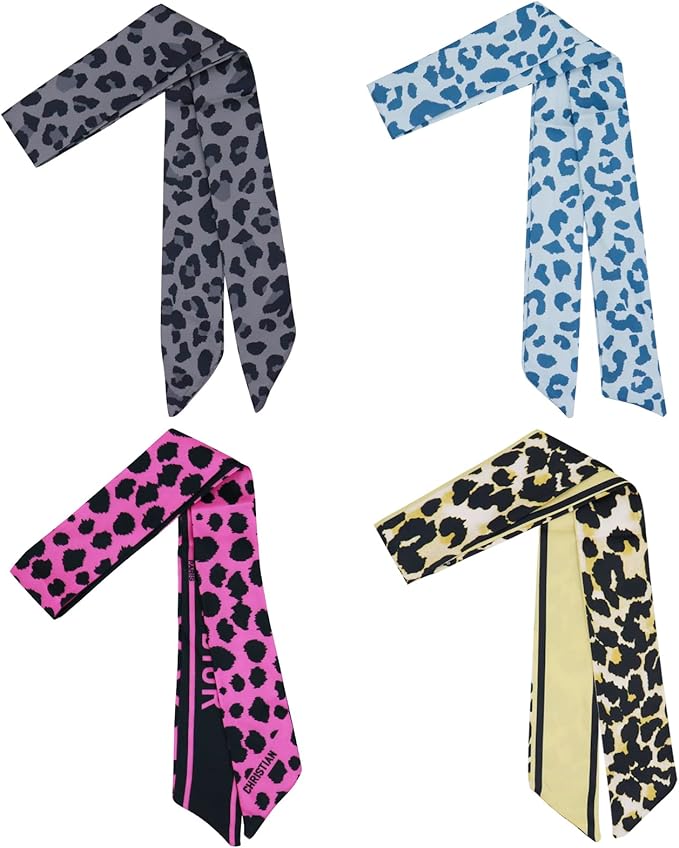 Purse Scarf for Women, Multifunctional Skinny Scarf for Bags Hair Neck Fashion Accessories