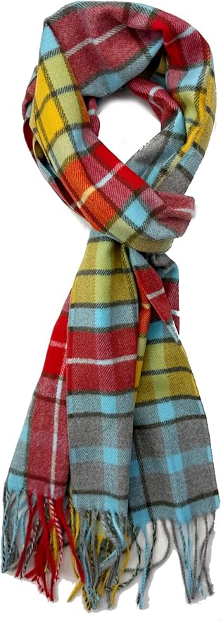 Plum Feathers Plaid Check and Solid Cashmere Feel Winter Scarf, Warm Scarfs, Cold Weather Accessories, Fringe Scarves
