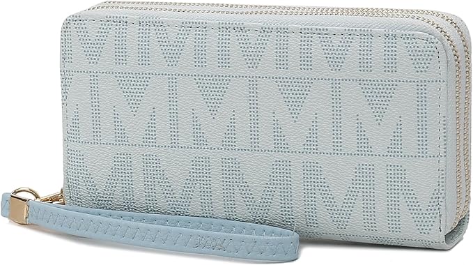 MKF Collection Wristlet Wallet for Women, Small Vegan Leather Credit Card Holder with Zipper Coin Pocket Wallet Purse Handbag By Mia K