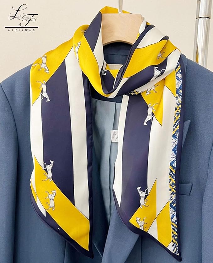 Head Scarf Hair Neck Scarves For Women Purse Bag Scarfs For Handbags Silky Long Thin Satin Headscarf Fashion