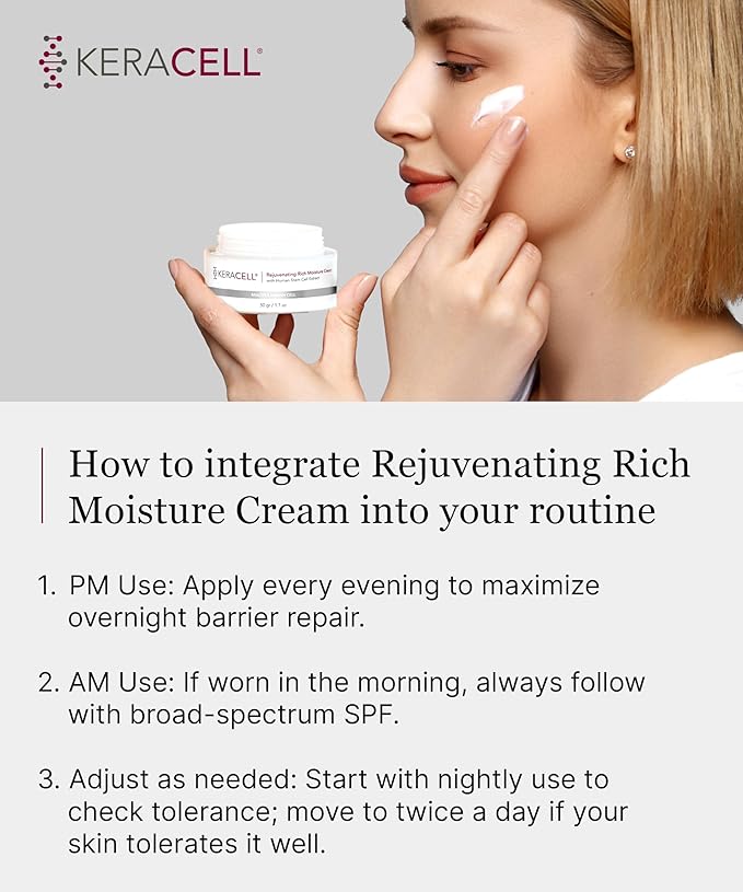 Moisturizer Face Cream – Rejuvenating Rich Moisture Cream with Human Stem Cell Technology for Dry, Mature Skin – Face Moisturizer for Women & Men with Plant-Based Retinol Alternative - 1.7 oz