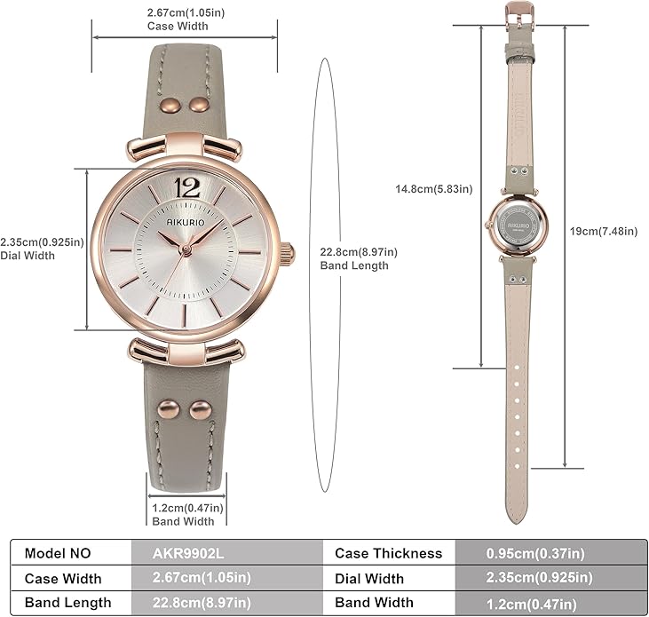 Women's Leather Strap Watch, Womens Watch Wristwatch for Women