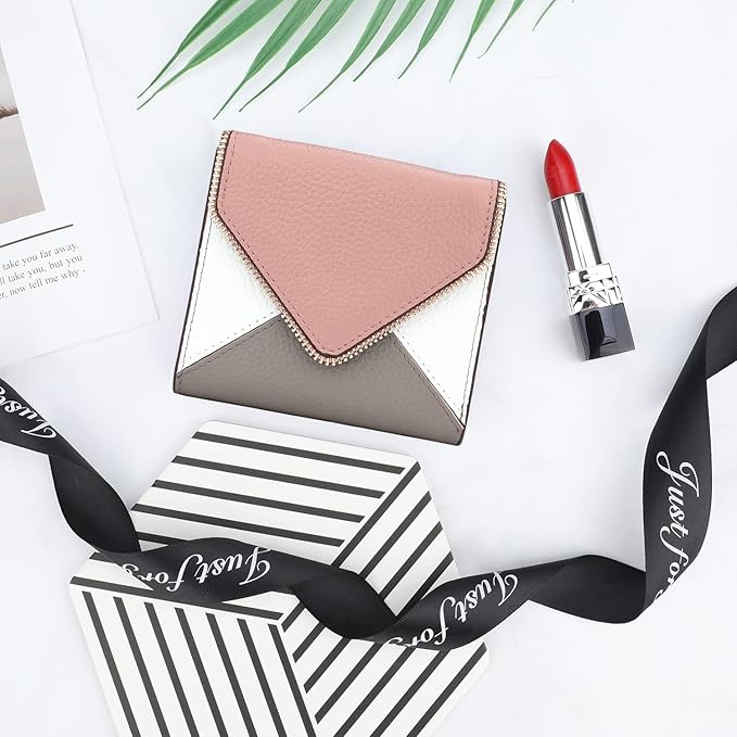 Lavemi Ultra Thin Small Compact Leather Womens Girls Wallets RFID Blocking Credit Card Holder for Women