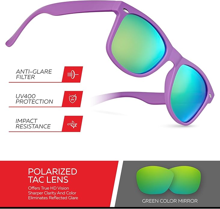 Retro Rewind Polarized Sunglasses for Men and Women - UV Protection Classic Sun Glasses