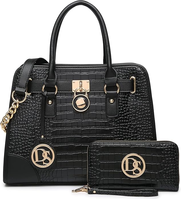 Dasein Women Handbags Top Handle Satchel Purse Shoulder Bag Hobo Bag Work Bag Set 2pcs