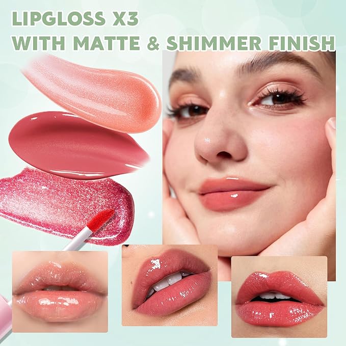 Color Nymph Makeup Sets for Women Teen Girls with 2-in-1 Travel Handbag, All In One Makeup Kits Full Kit Includes Eyeshadow Lipgloss Eyebrow Powder Highlighter Blush Mascara Eyeliner Lipliner & Puff