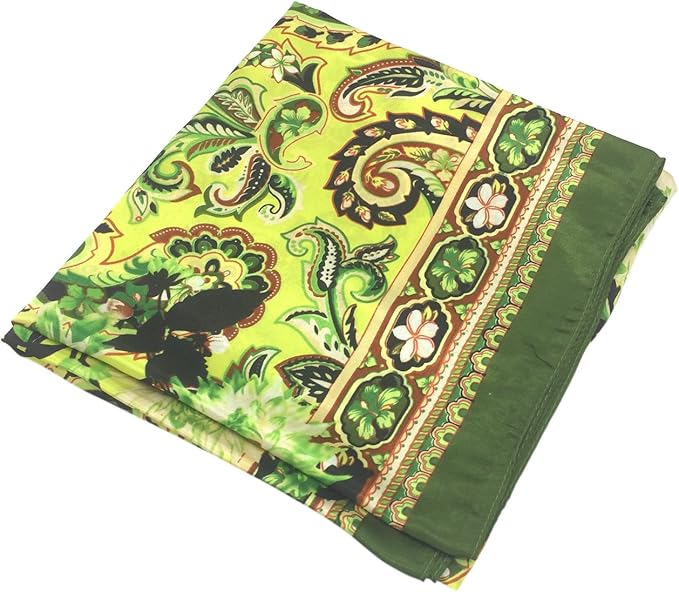 YOUR SMILE Silk Like Scarf Women's Fashion Pattern Large Square Satin Headscarf Headdress