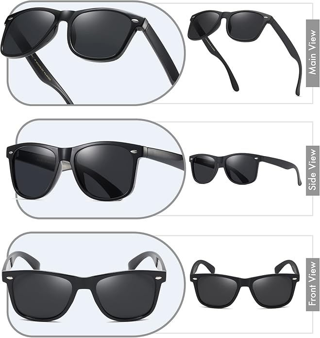 Retro Rewind Polarized Sunglasses for Men and Women - UV Protection Classic Sun Glasses