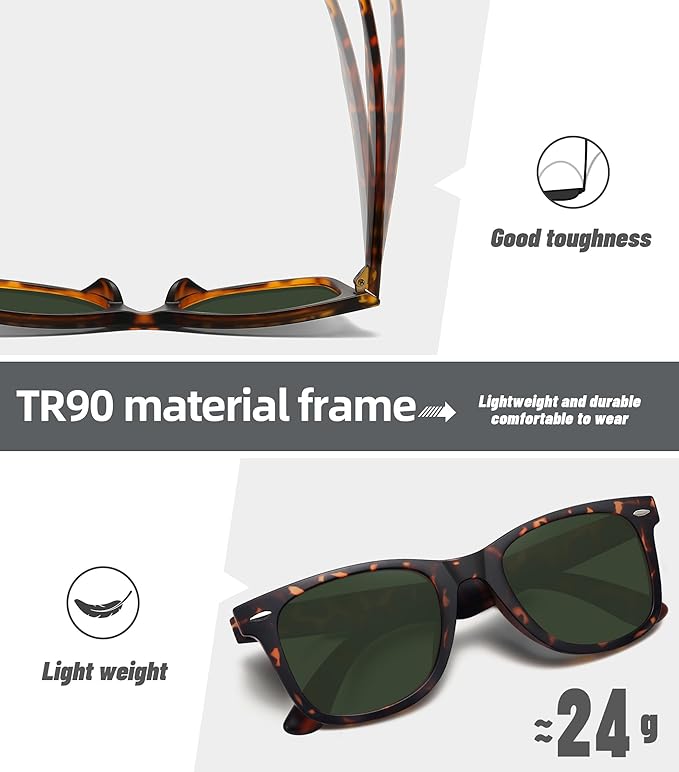 MEETSUN Polarized Sunglasses for Women Men Classic Retro Square Frame Driving Sun Glasses UV Protection