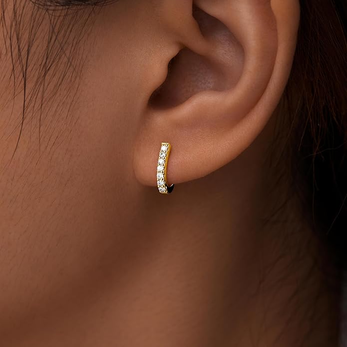 Gold Plated Statement Chunky Dangle Stud Earrings for Women, Gold Plated Hoop Knot Claw Earrings Tarnish Free Jewelry for Women Gifts
