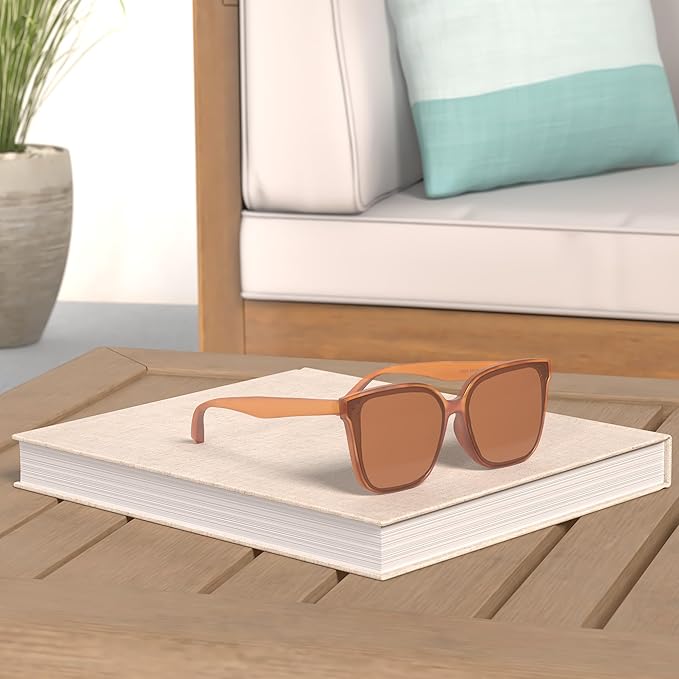 FEISEDY Oversized Polarized Sunglasses - UV400 Protection, Square Fashion Sun Glasses for Outdoor & Daily B2600