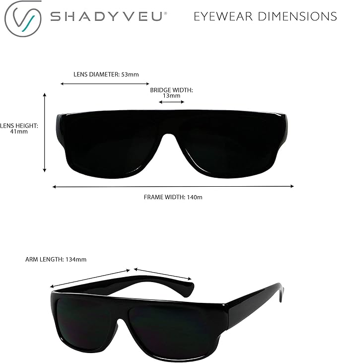 ShadyVEU Super Dark Sunglasses 100% UV Protection Category 4 Flat Top OG Eazy E Shades