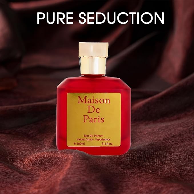 Maison De Paris for Women, Eau de Parfum Natural Spray | Floral and Oriental Notes | Sensual and Fresh Fragrance, for all Skin Types | Casual and Formal Wear, 3.4 Fluid Ounce/100 Ml