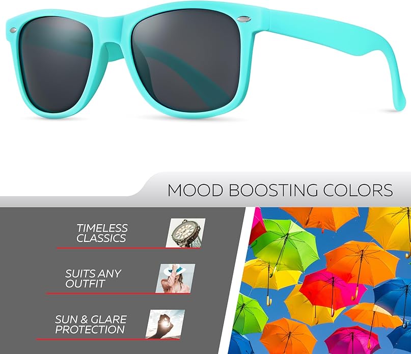 Retro Rewind Polarized Sunglasses for Men and Women - UV Protection Classic Sun Glasses